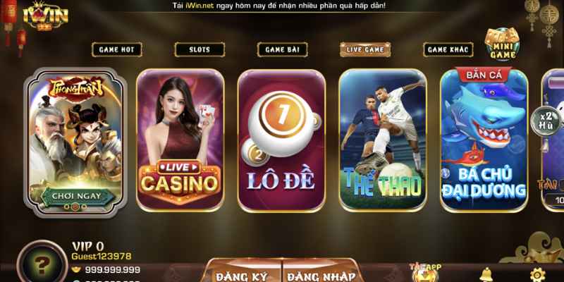 Các Loại Trò Chơi Hấp Dẫn Tại Iwin Casino